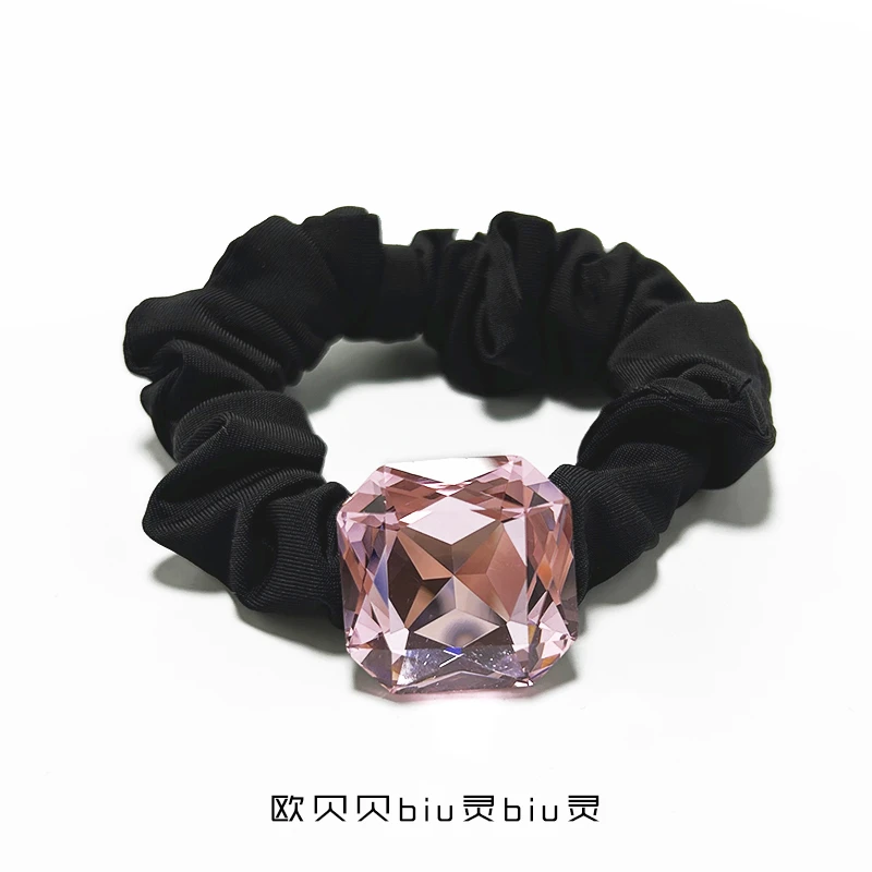 25372简约百搭少女粉高弹力面膜发圈