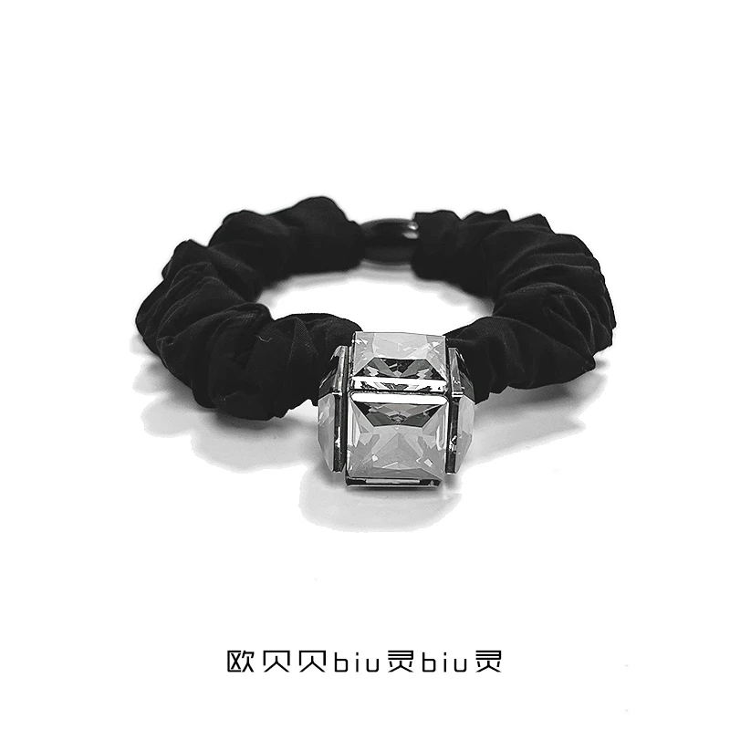 15297高弹力方块简约百搭面膜发圈