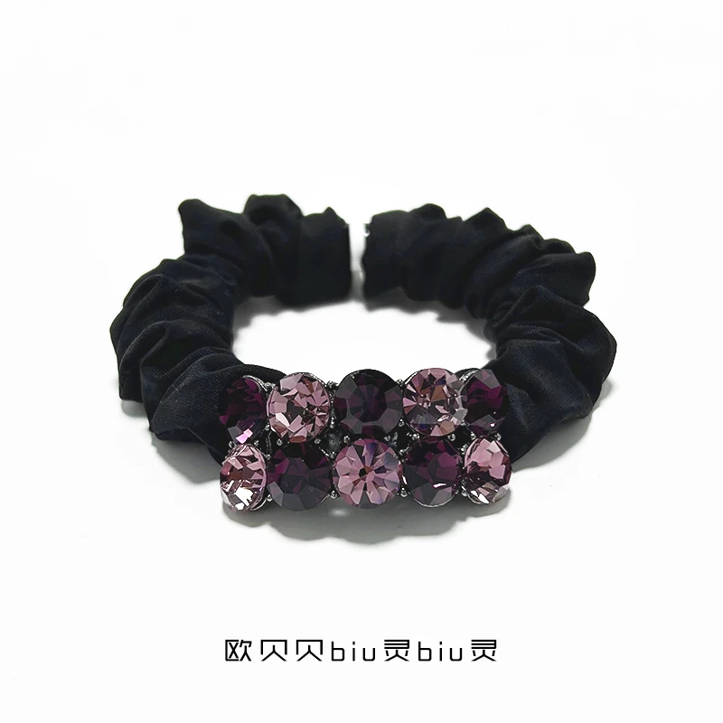 1916乌梅紫酱合金大弯扣高弹力面膜发圈