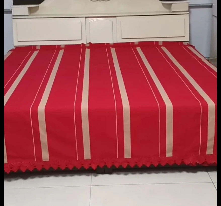 大红斜纹手工老粗布