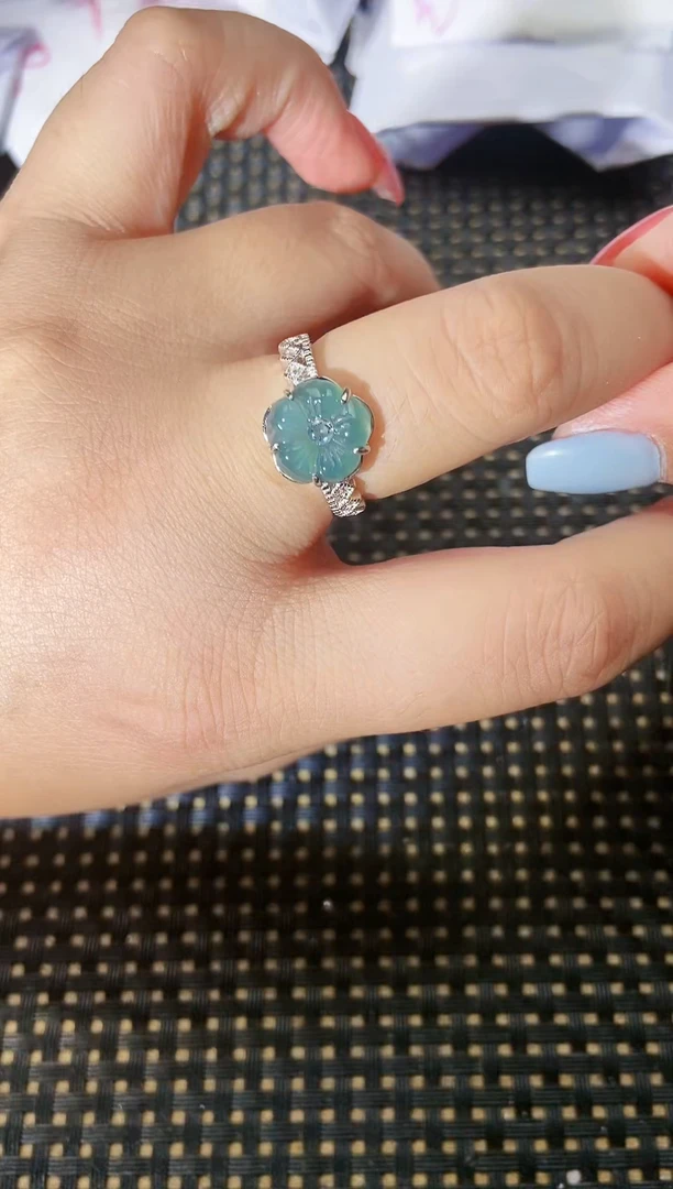 【闪购商品】翡翠戒指银S925镶嵌33333333