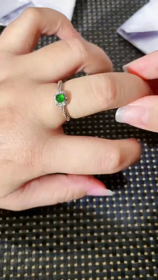 【闪购商品】翡翠戒指银S925镶嵌11111111