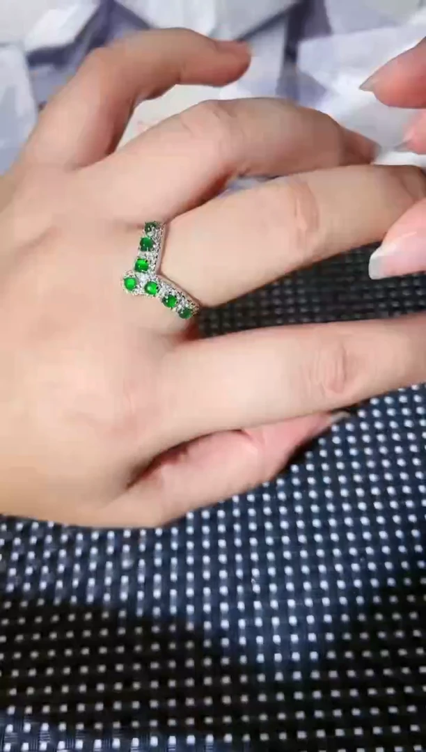 【闪购商品】翡翠戒指银S925镶嵌11111111