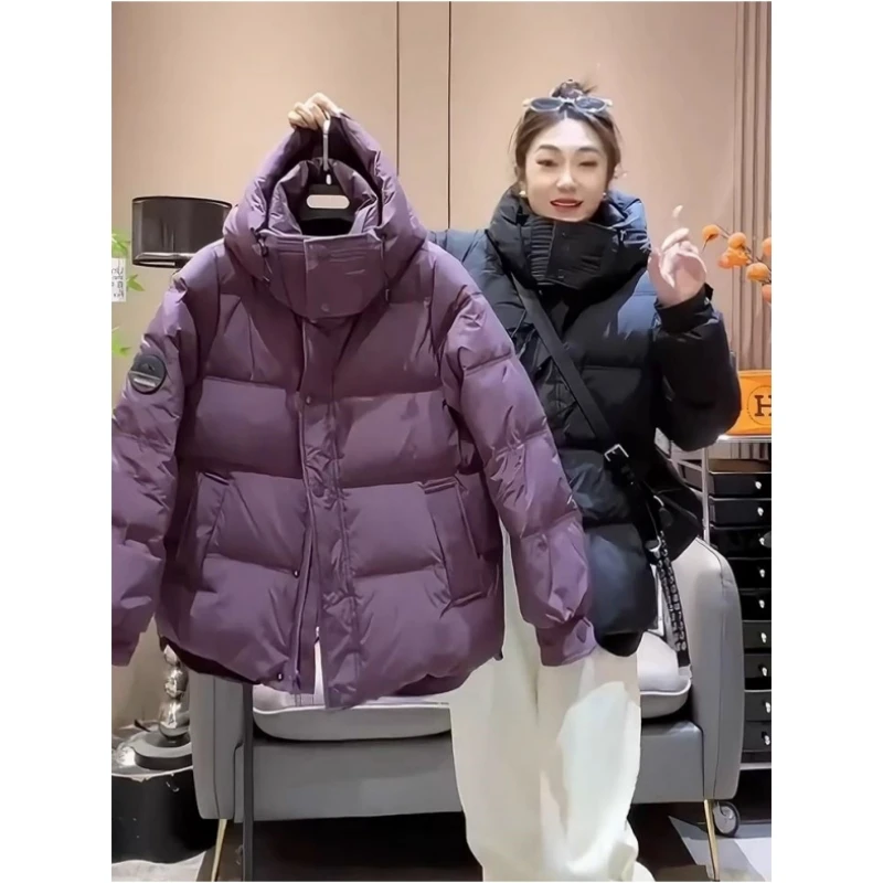 加大码300斤胖mm时尚宽松减龄百搭面包服女秋冬加厚时髦洋气棉服