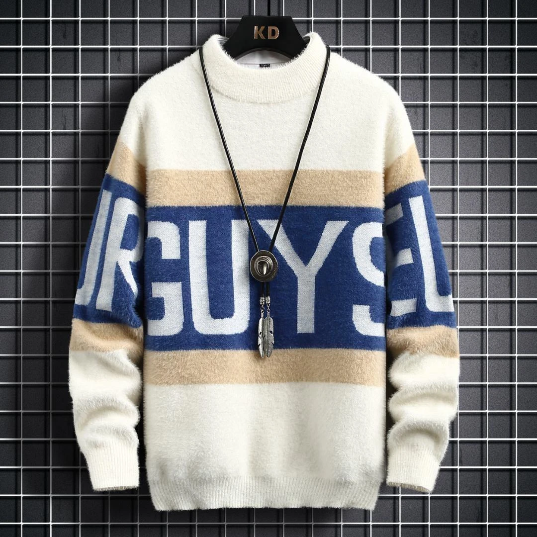 青少年毛衣男秋冬季半高领加厚打底衫线衣初中高中学生保暖冬装