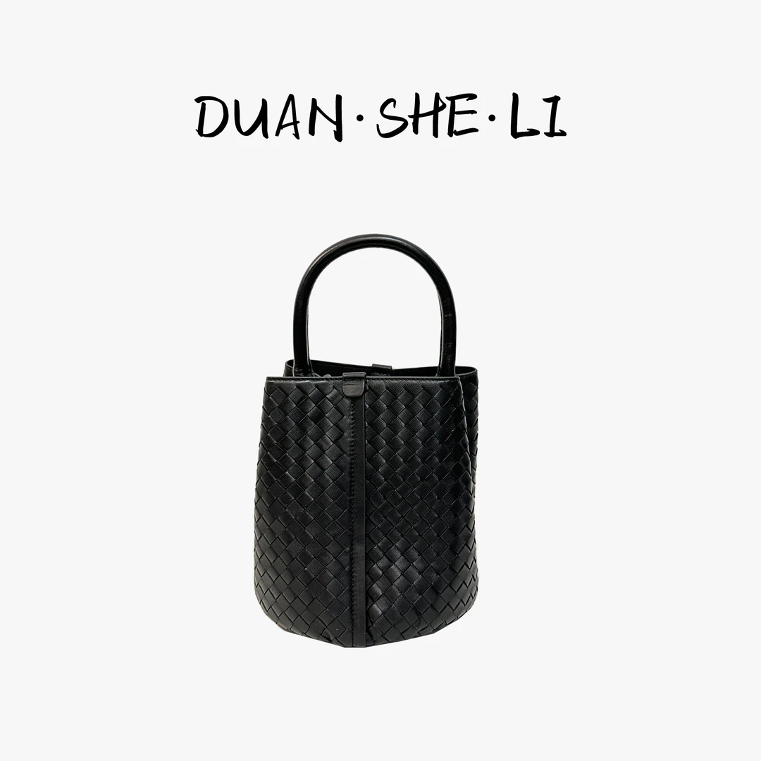 2024年女士编织水桶手提斜挎包