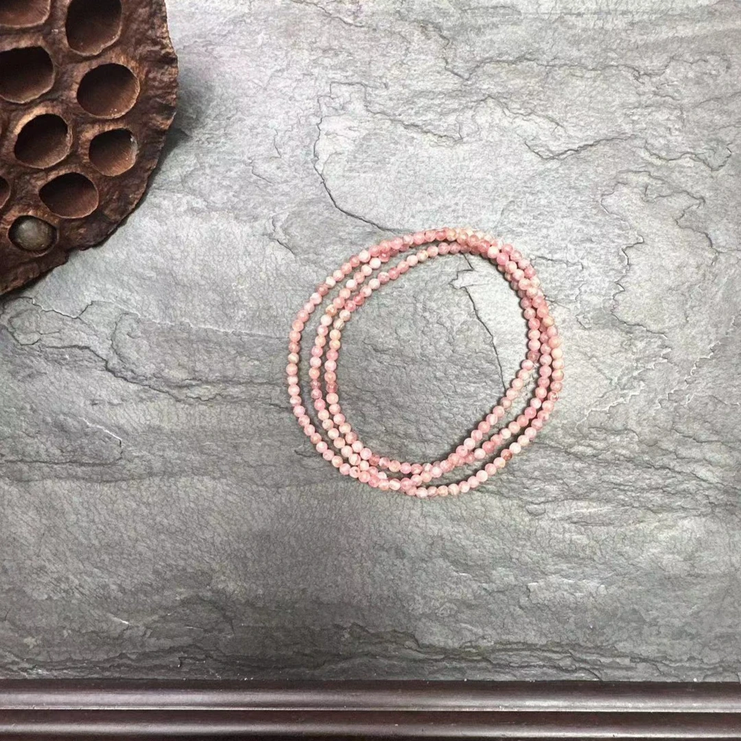 【一柏姐珠宝店】红纹石三圈手串3MM YB1085女款时尚时尚