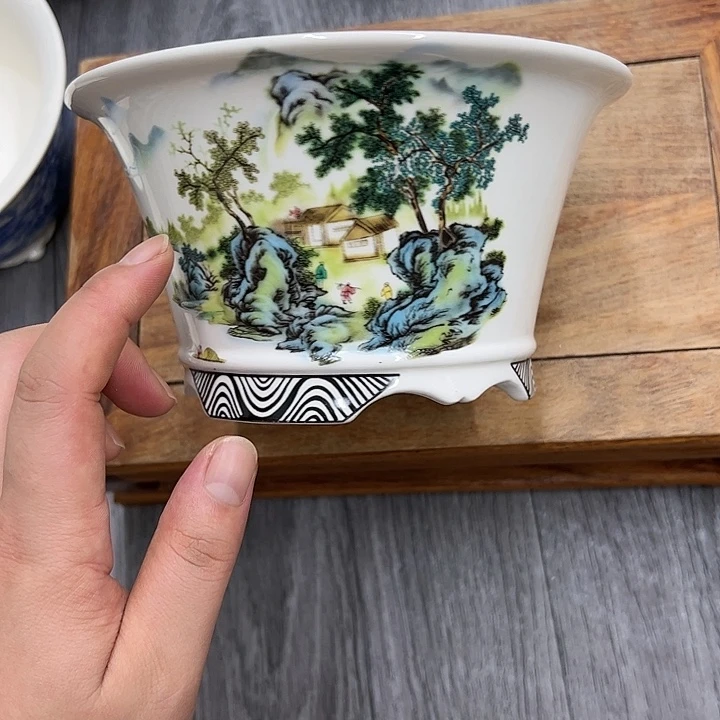 紫砂花盆499号瑕疵15.5/8.5cm