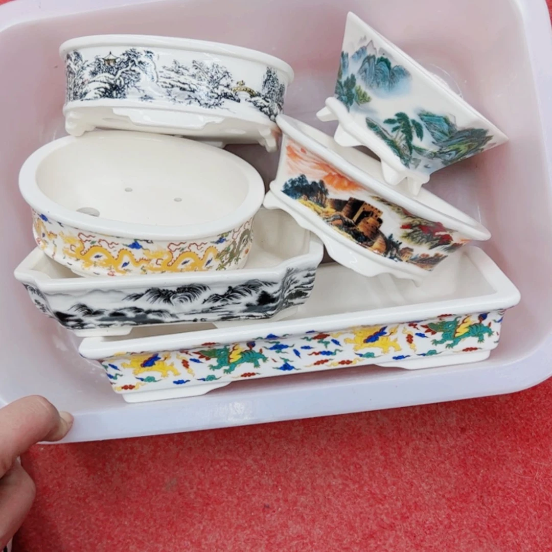 【闪购商品】紫砂花盆1号瑕疵6个