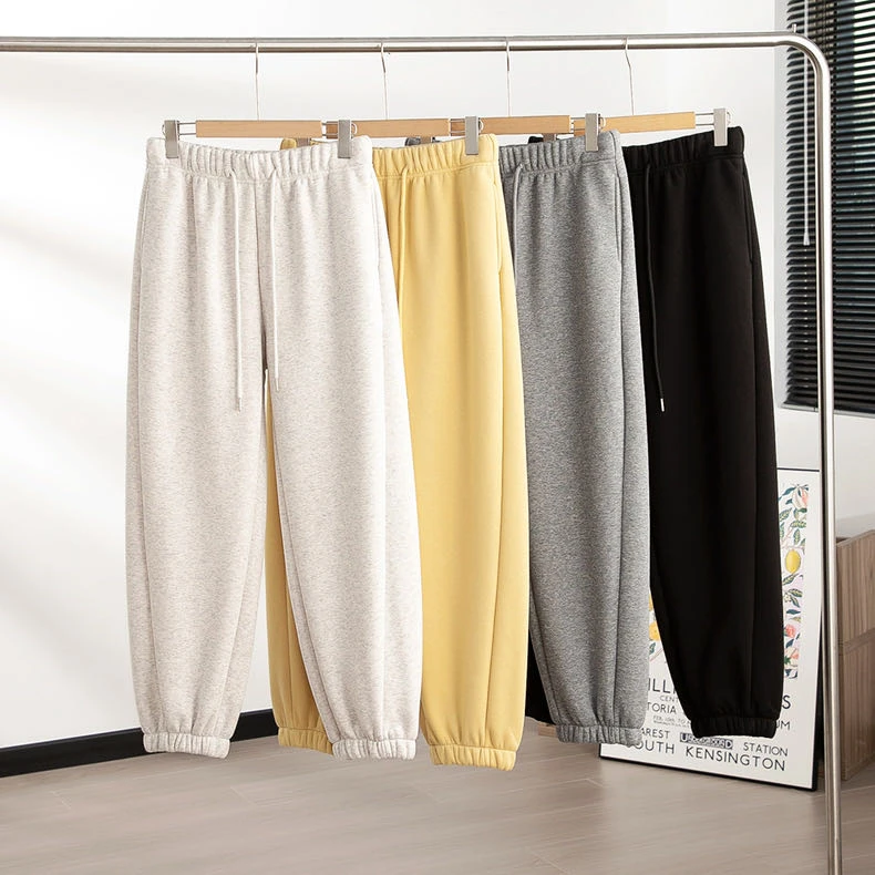 Yun Shen-「基础通勤保暖一体绒运动裤」束脚显瘦宽松加绒卫裤0715