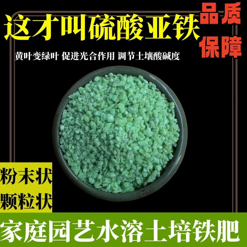 硫酸亚铁花肥料栀子花杜鹃茶花防黄叶水溶肥家用通用型营养酸性
