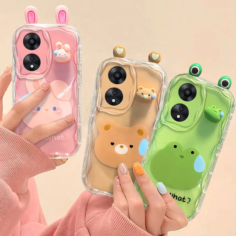 可爱流汗公仔OPPOA1Pro手机壳PHQ110硅胶套a1pro透明气囊卡通小众