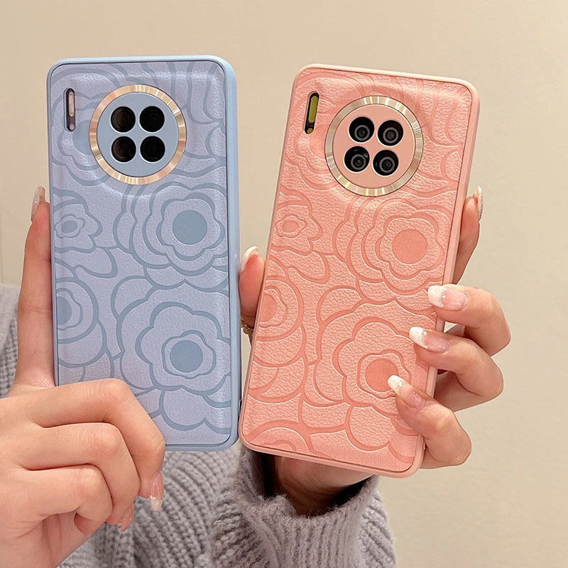 华为TAS—AL00手机壳高颜值TAS—TL00防摔壳新款高档皮纹mate30女