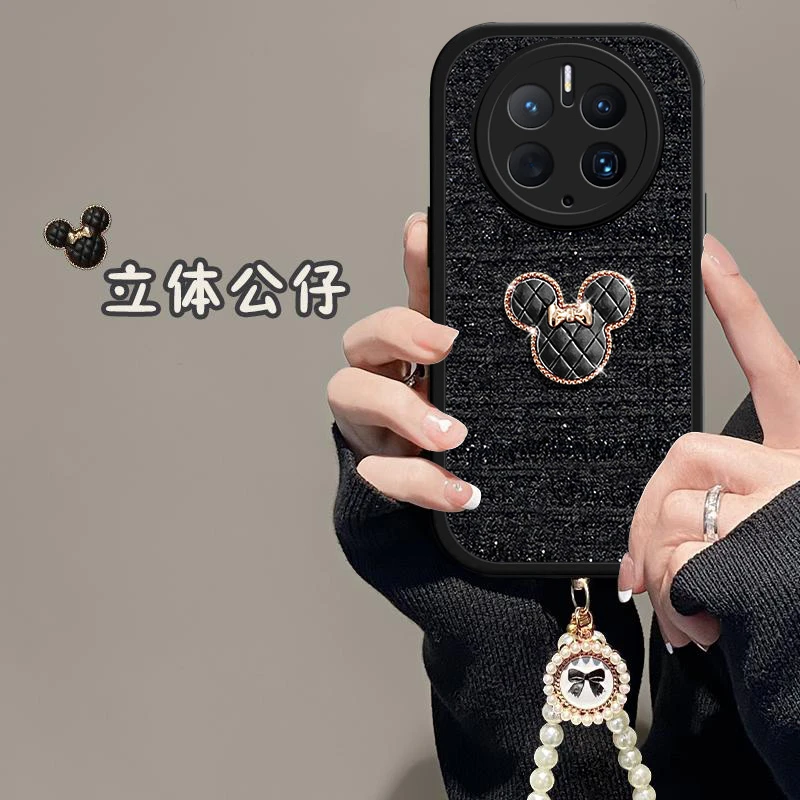 小香风立体公仔手机壳适用华为Mate50Pro保护套网红女款全包小熊