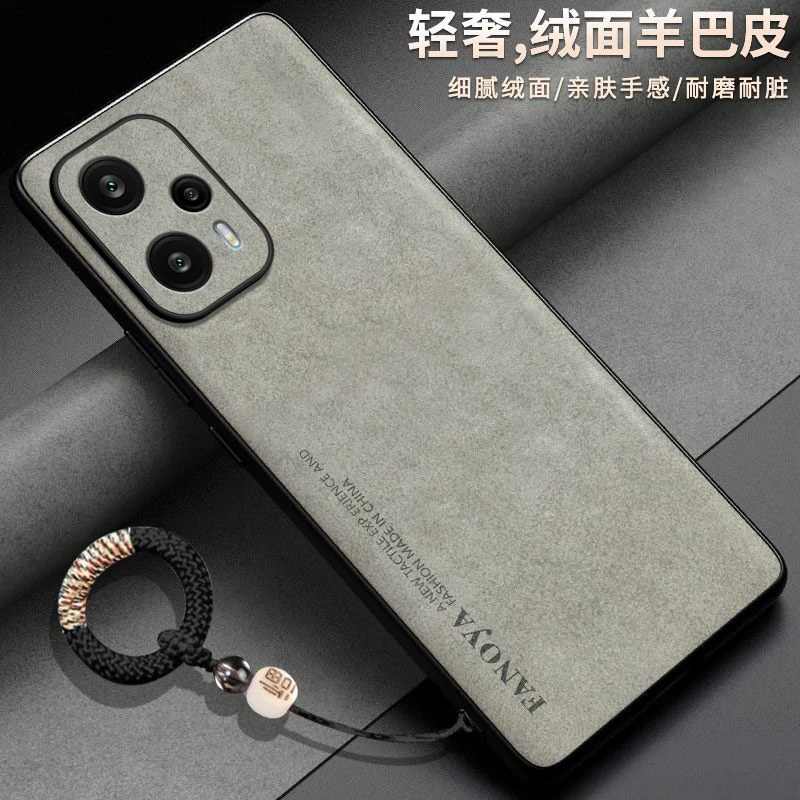 羊巴皮适用红米note12turbo手机壳23049RAD8C个性潮牌软胶女福字