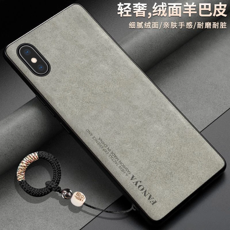 羊巴皮适用iPhone苹果xs手机壳A2100软胶可爱全包边情侣男女福字