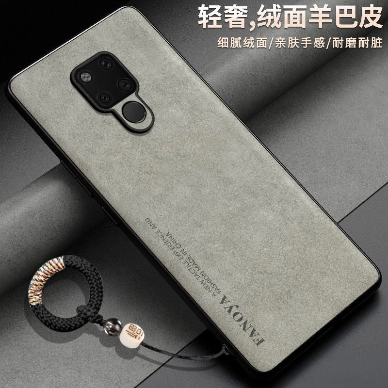 羊巴皮适用华为mate20x手机壳EVR-AL00潮牌可爱全包边浮雕女福字