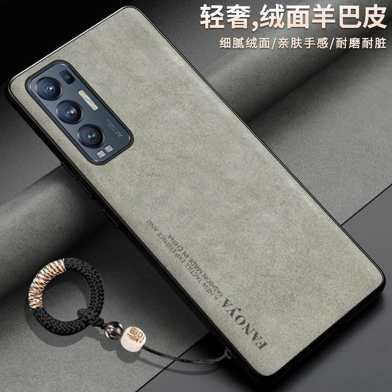 羊巴皮适用opporeno5pro+手机壳PDRMOO卡通创意可爱浮雕女男福字