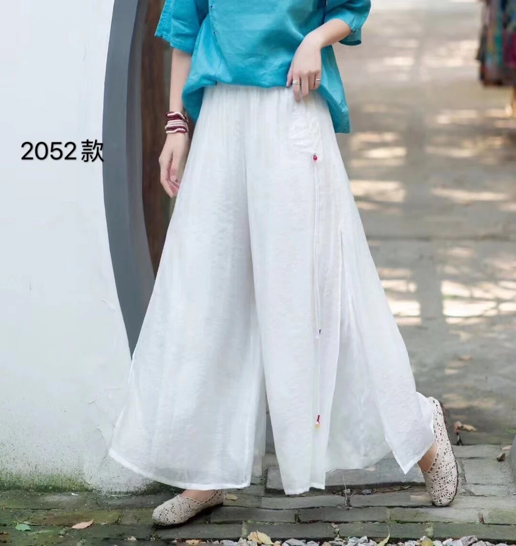 【爱菲雅】文文春夏中国风阔裤子2052