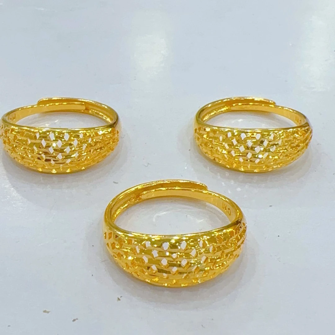 铜合金戒指 2024 精致款金色可调节戒指女款时尚乌鲁木齐发货气质