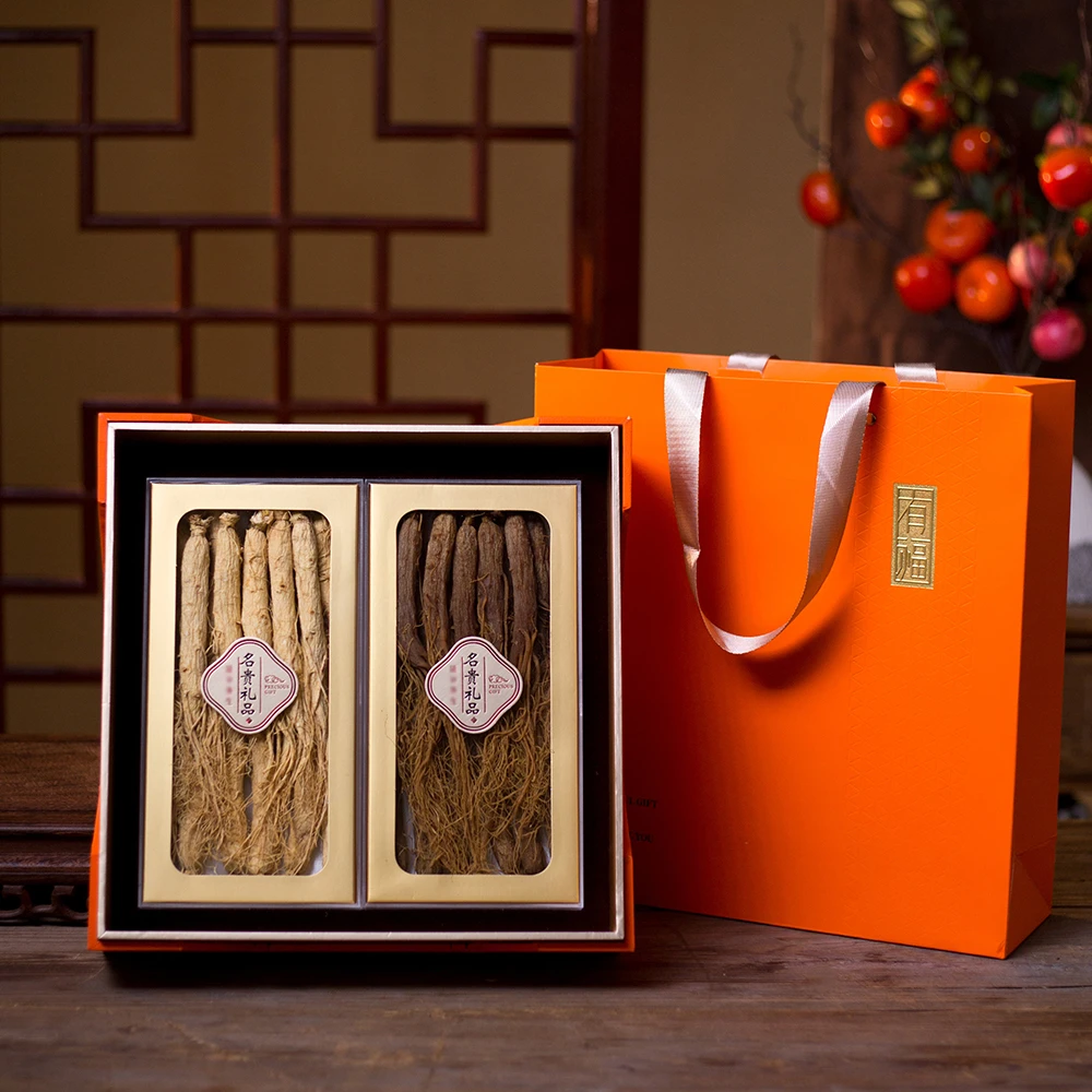人参红参礼盒送长辈父母补品长白山人参礼品500g礼盒推荐高档送礼