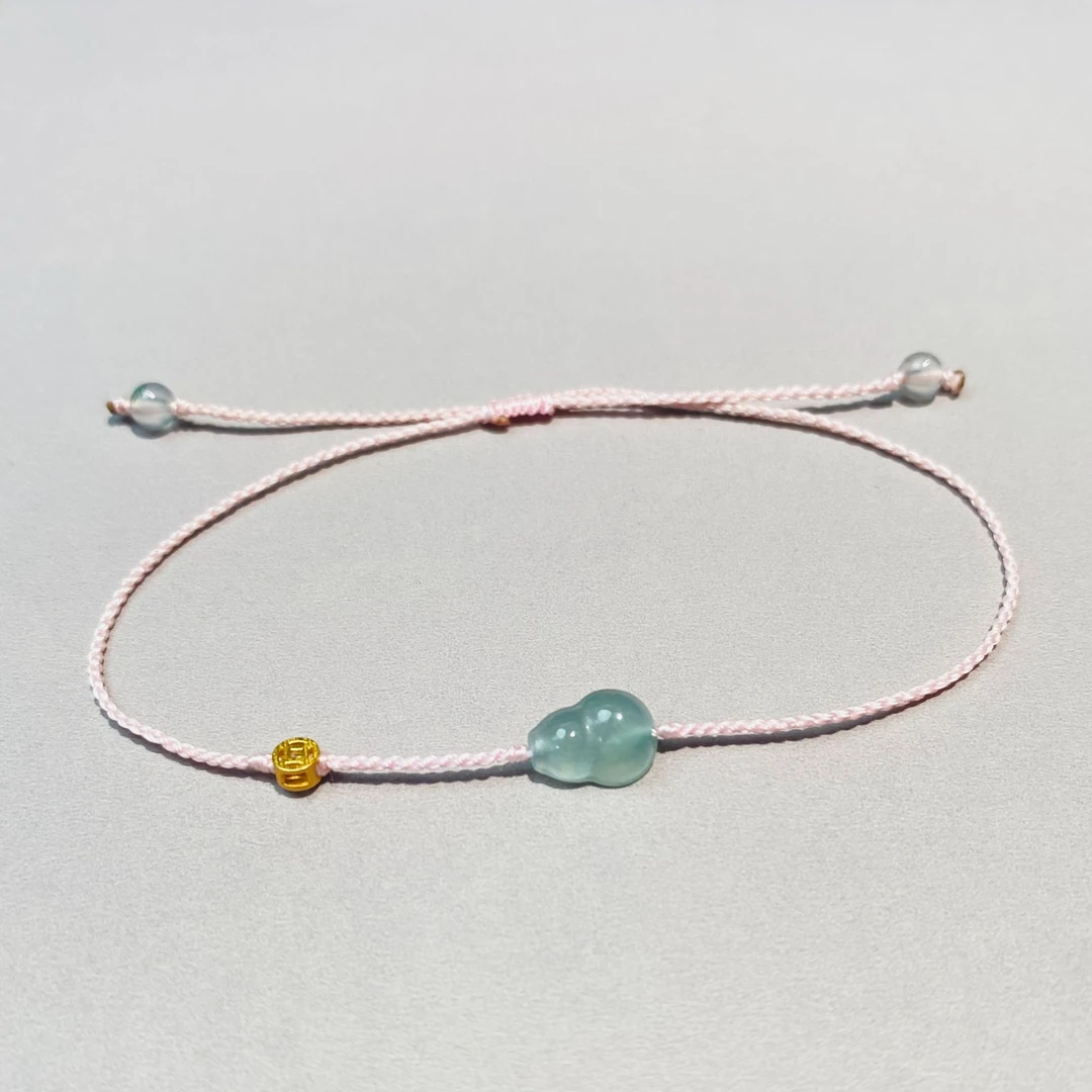 翡翠福禄手绳纯天然翡翠A货冰种葫芦，定制产品需联系客服报手围