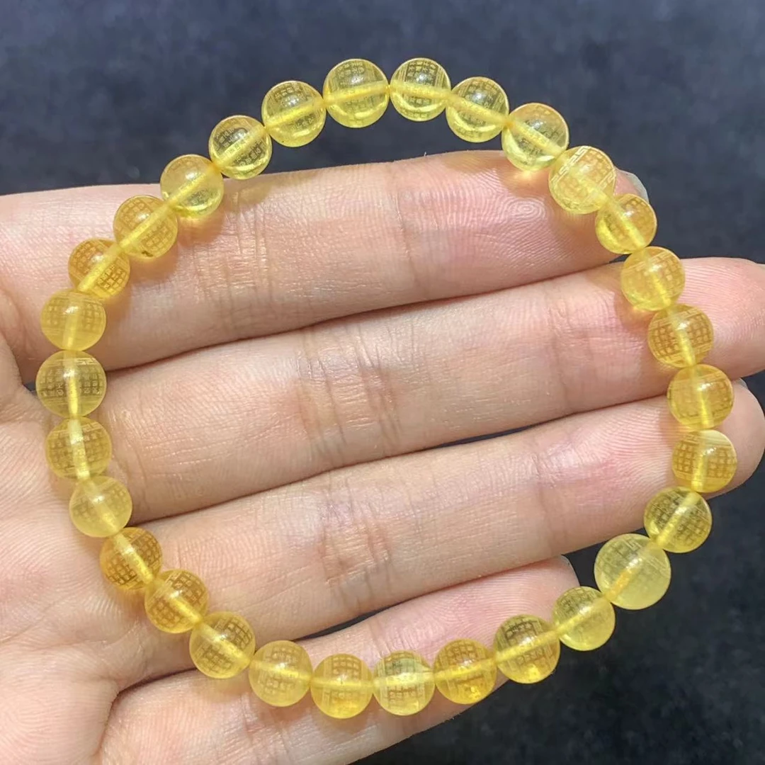 【华林鹿姐】琥珀蜜蜡手串心经圆珠6mm M0385 时尚