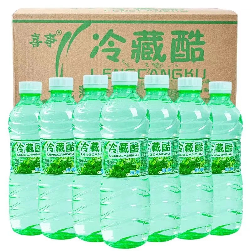 云南冷藏酷薄荷水500ml清凉饮料瓶装无糖0脂0卡饮品水解渴一整箱
