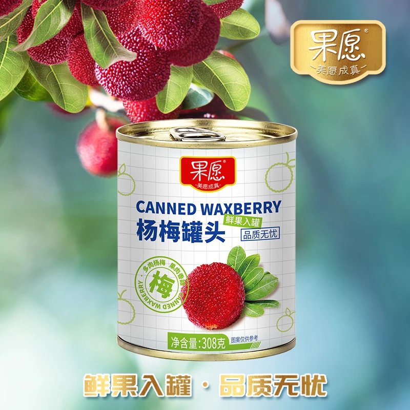 【308g*6罐】果秀果愿新鲜糖水杨梅罐头酸梅杨生津止渴正品商用