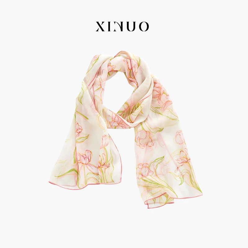 xinuosichou 惜诺 南风如梦 桑蚕丝长丝巾雪纺 披肩纱巾ins百搭