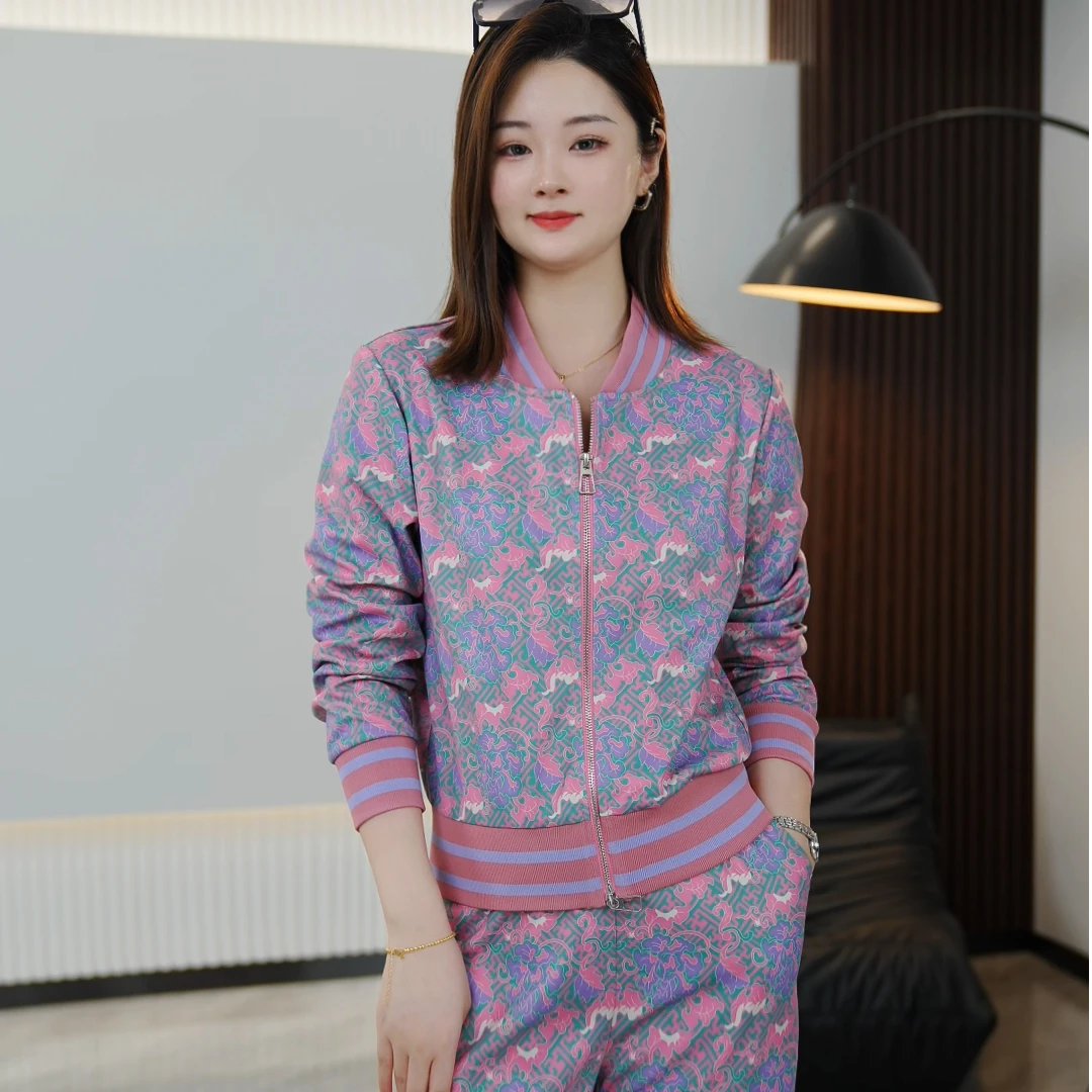 【GY】秋季新款显瘦灵动气质减龄大牌长袖休闲春秋运动套装2437055