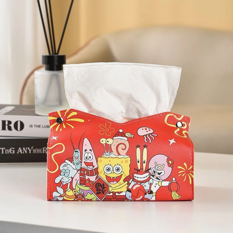 蜡笔小新原创全家福抽纸盒可爱创意高颜值纸巾盒卡通新款餐巾纸盒