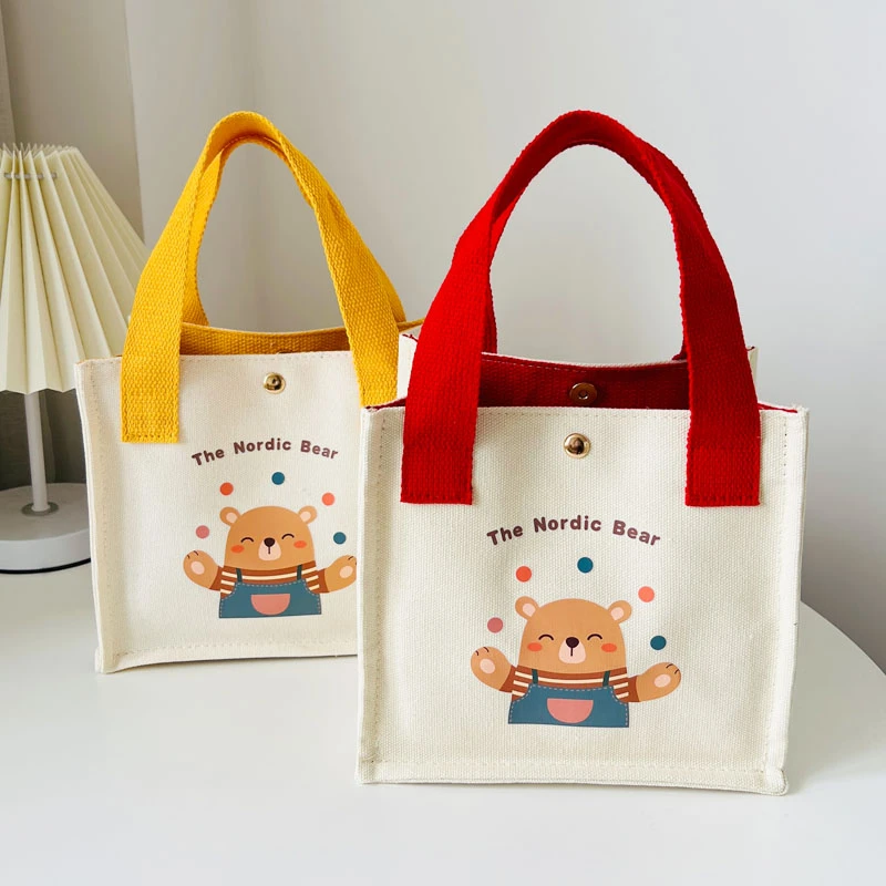 ins百搭日系便当包布包简约日式韩版手提包帆布包饭盒包休闲小包