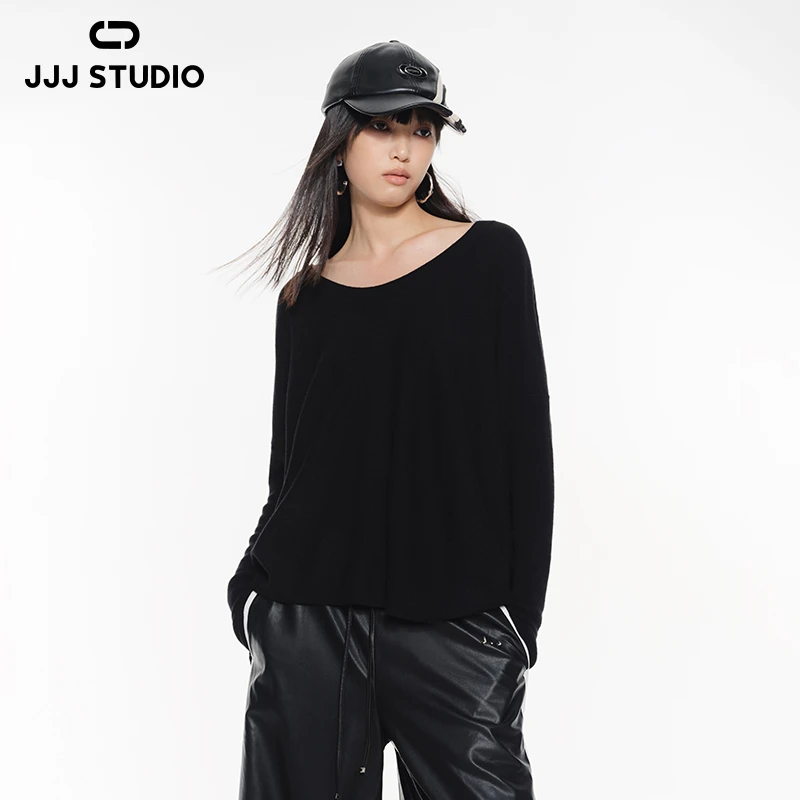 【TO 1】JJJ STUDIO 纯色U领宽松设计简约慵懒感羊毛衫 JKWFA1Z194
