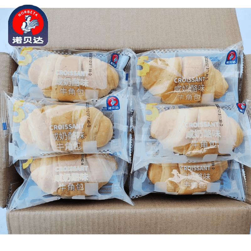 诺贝达咸奶酪味牛角早餐手撕面食品糕点零食品笋0g