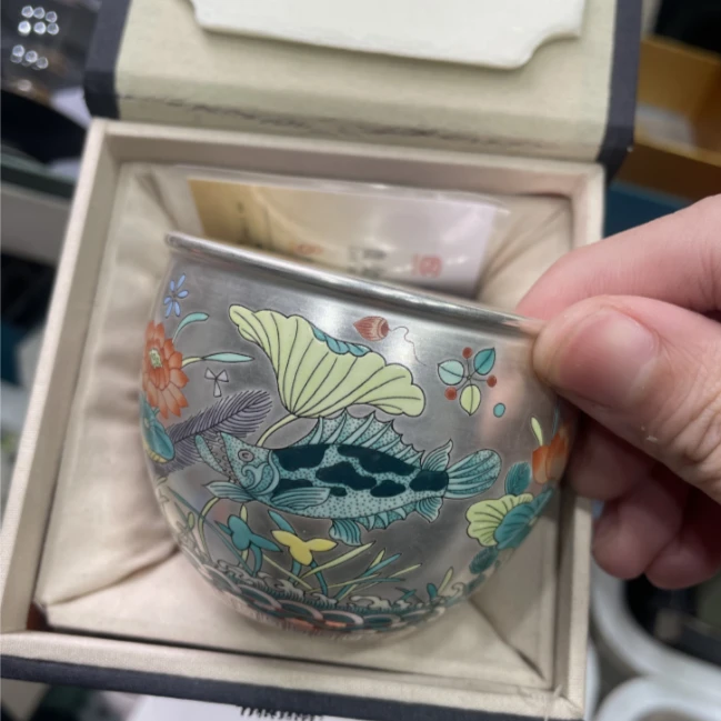 闪购链接】@@   鱼藻纹银杯  0447