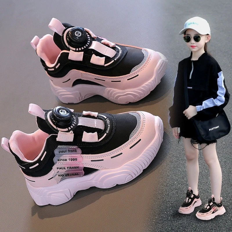 运动鞋女2024童鞋秋季新款网面轻便防滑女童校园男童运动鞋A031