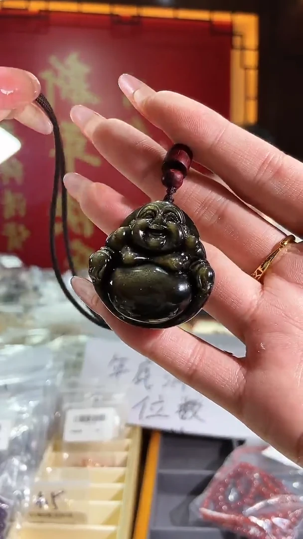 【闪购商品】黑曜岩吊坠(不含链)未镶嵌佛公