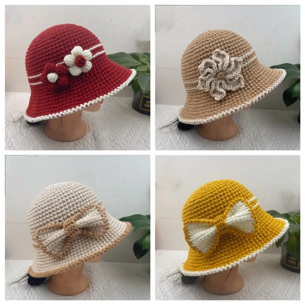 （不是成品，手工DIY）5股七彩棉材料包，秋冬编织渔夫帽，时尚百搭线