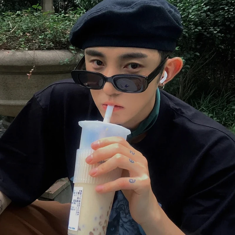 搞怪复古小框墨镜男款欧美Y2K千禧辣妹眼镜偏光防晒近视太阳镜女