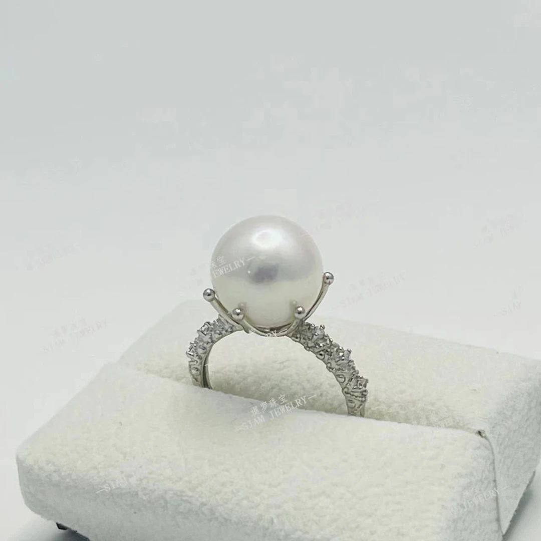 【查差专享】淡水珍珠“女王”款暹罗白雪戒指 013A