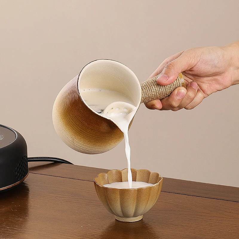 新款围炉煮茶壶奶茶罐罐壶家用侧把壶户外可高温炭火电陶炉烤火炉