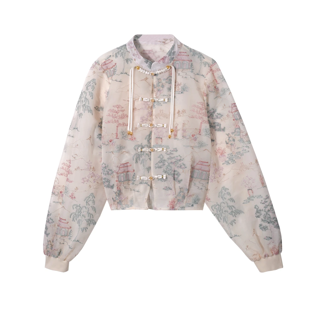 【婷哥专属】 HW7126 烟雨江南刺绣上衣