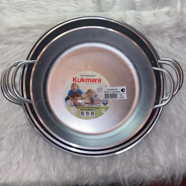 俄罗斯原装进口正品平底锅新婚家用嫁妆加厚款不沾煎锅煎肉饼taba