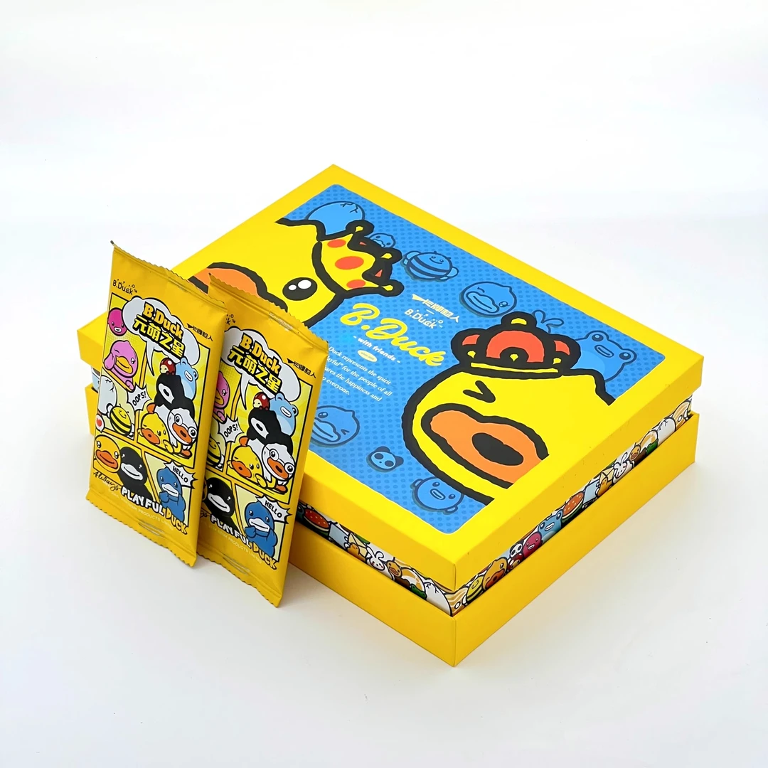 盲盒拆包【欧K平拆】元萌之星小黄鸭正版授权动漫系列收藏卡牌