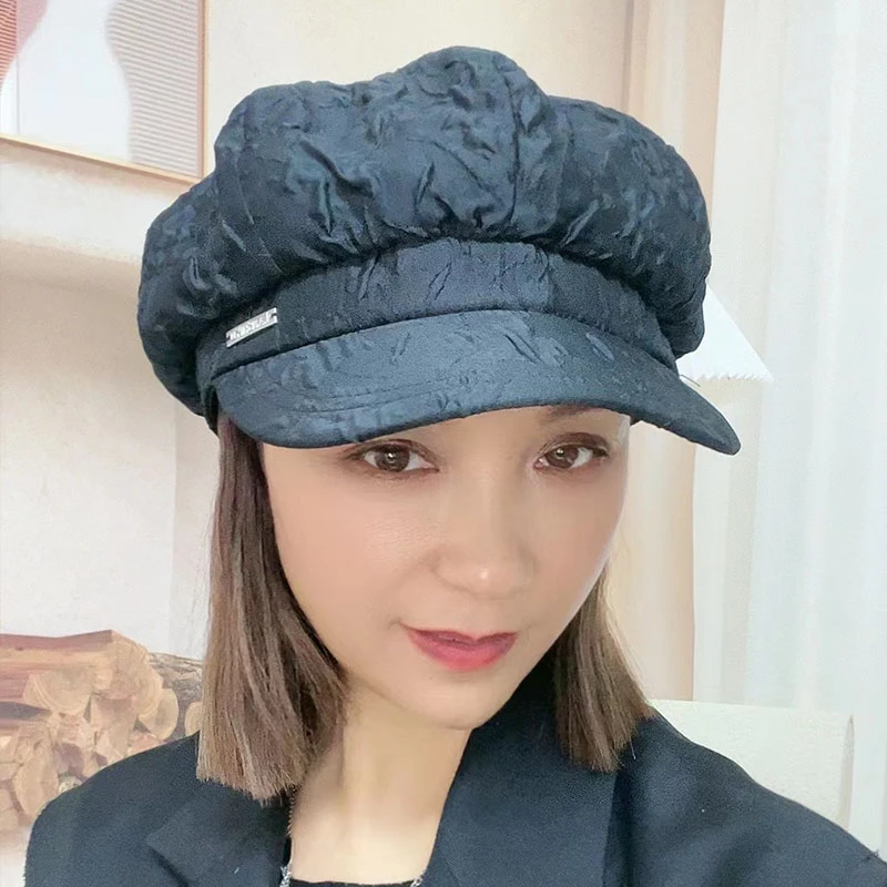 贝雷帽八角帽酷飒女透气防紫外线遮阳百搭鸭舌防晒帽子21978