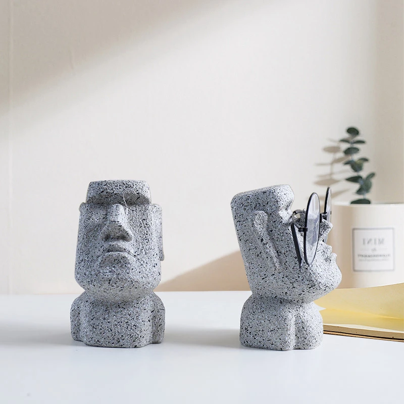 创意人头像眼镜展示架装饰品陈列桌面眼镜架收纳眼镜支架家具摆件