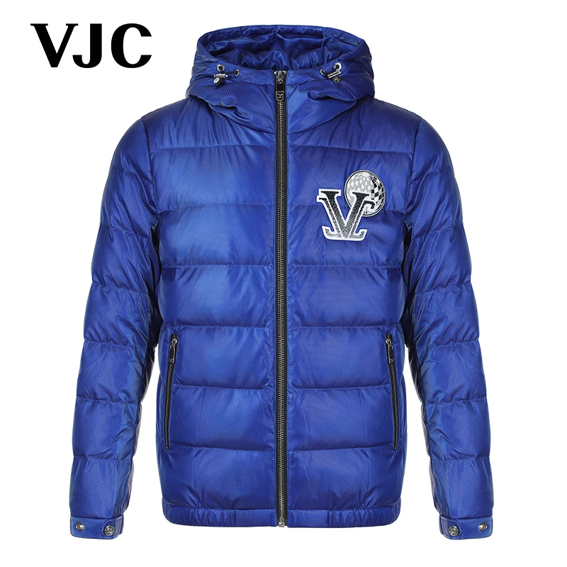 VJC/威杰思冬季新款时尚保暖立领连帽羽绒服加厚B23DJ1606