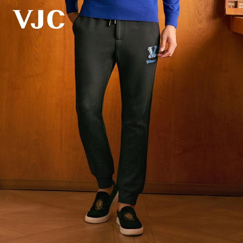VJC/威杰思秋冬新款男装时尚针织休闲九分裤束脚B23DP2510