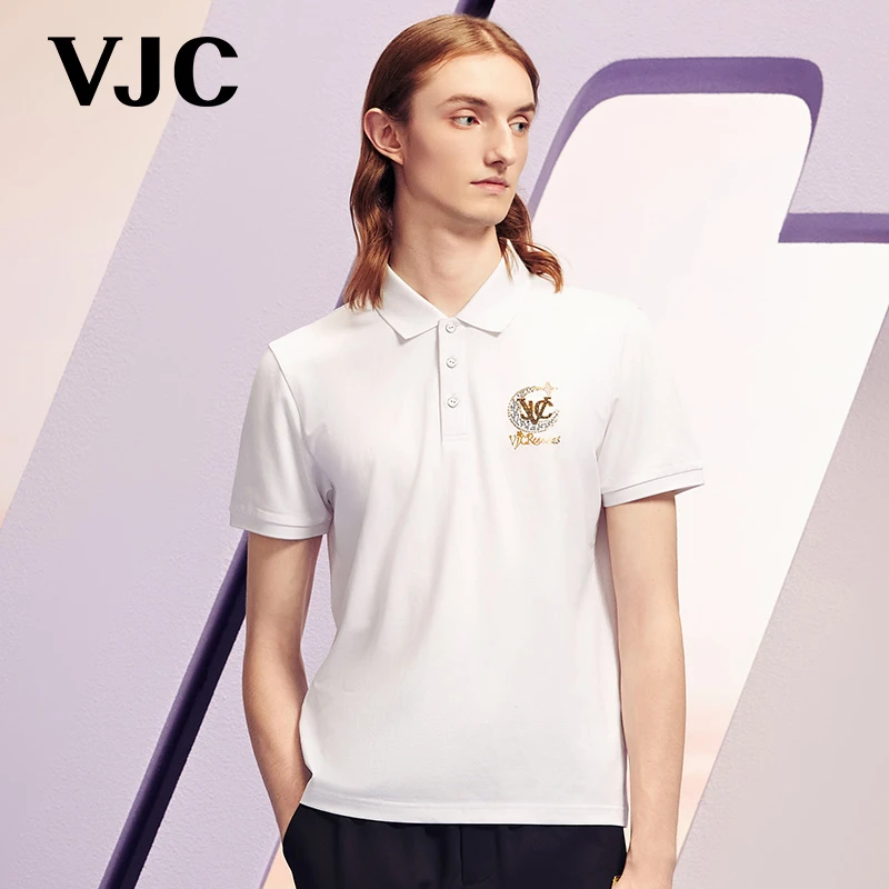 VJC/威杰思2025春夏新款男装时尚短袖POLO衫通勤百搭B24BA1045